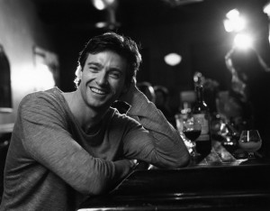 Actor Hugh Jackman at a Bar