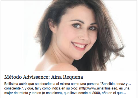 Foto de la entrevista a la actriz Aina Requena